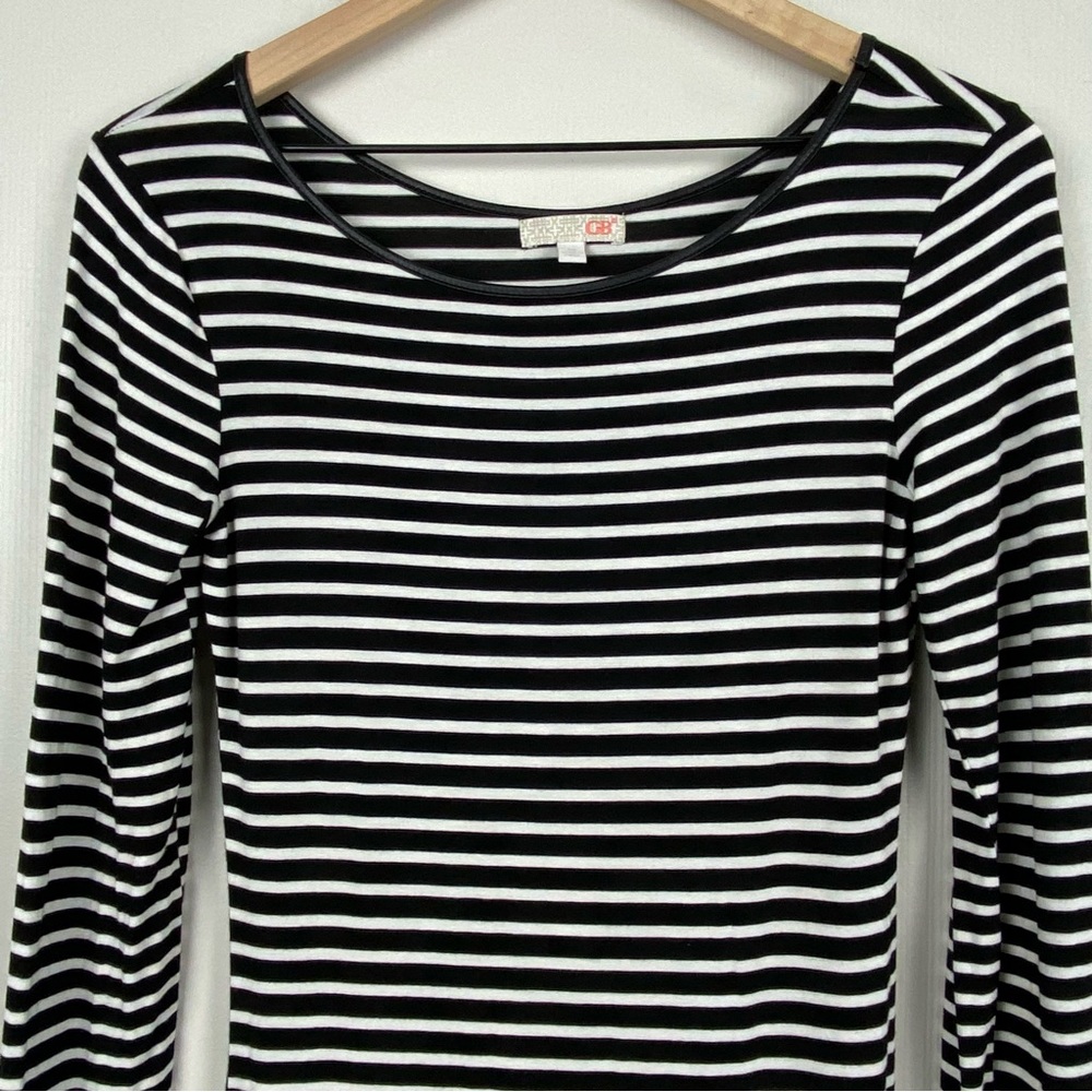 GB Gianni Bini Dress Womens Medium‎ Striped Bodycon Stretch - Picture 2 of 12
